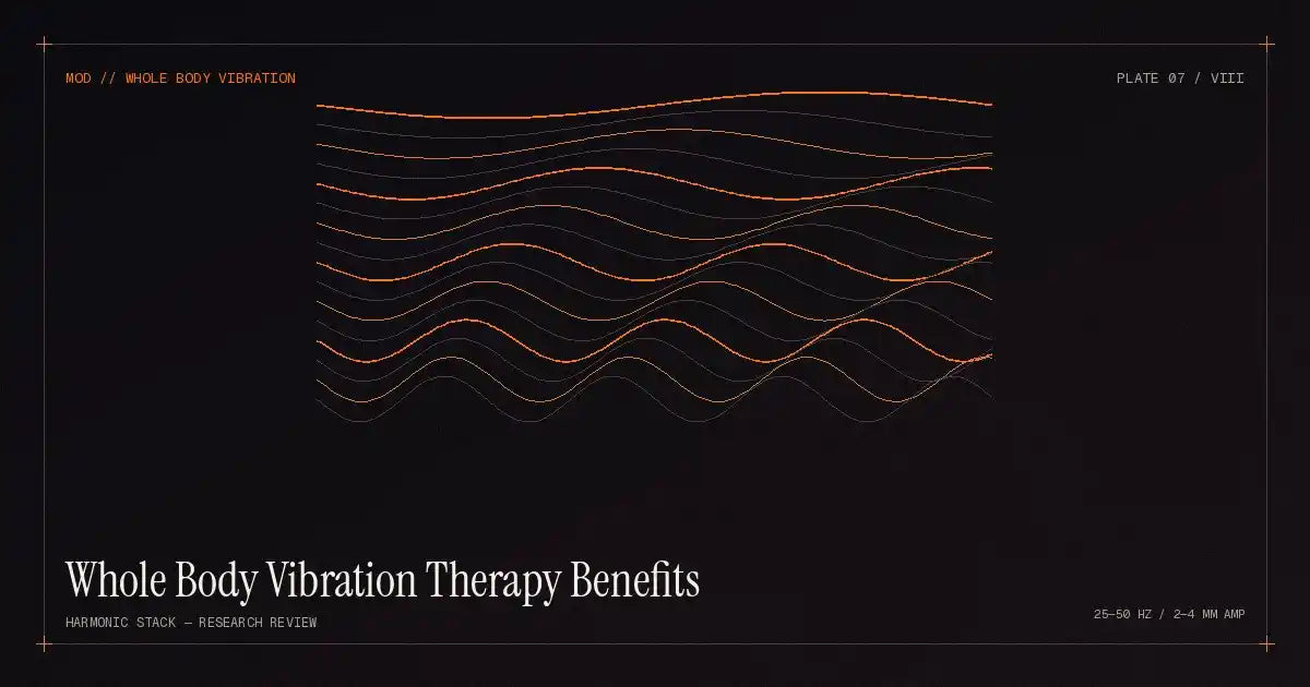 Whole body vibration therapy benefits platform for recovery and athletic performance — what the research actually shows in 2026