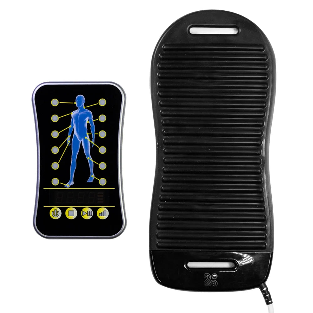 BIOFLEX P180 personal laser device, used to compare BIOFLEX at-home treatment vs in-clinic sessions for pain relief.