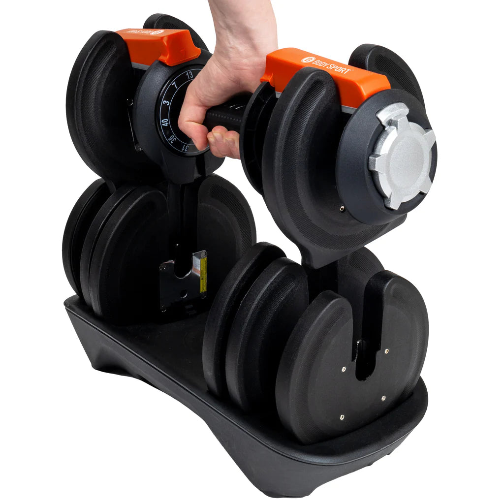 BodySport Adjustable Dumbbell 40 LBS Pair