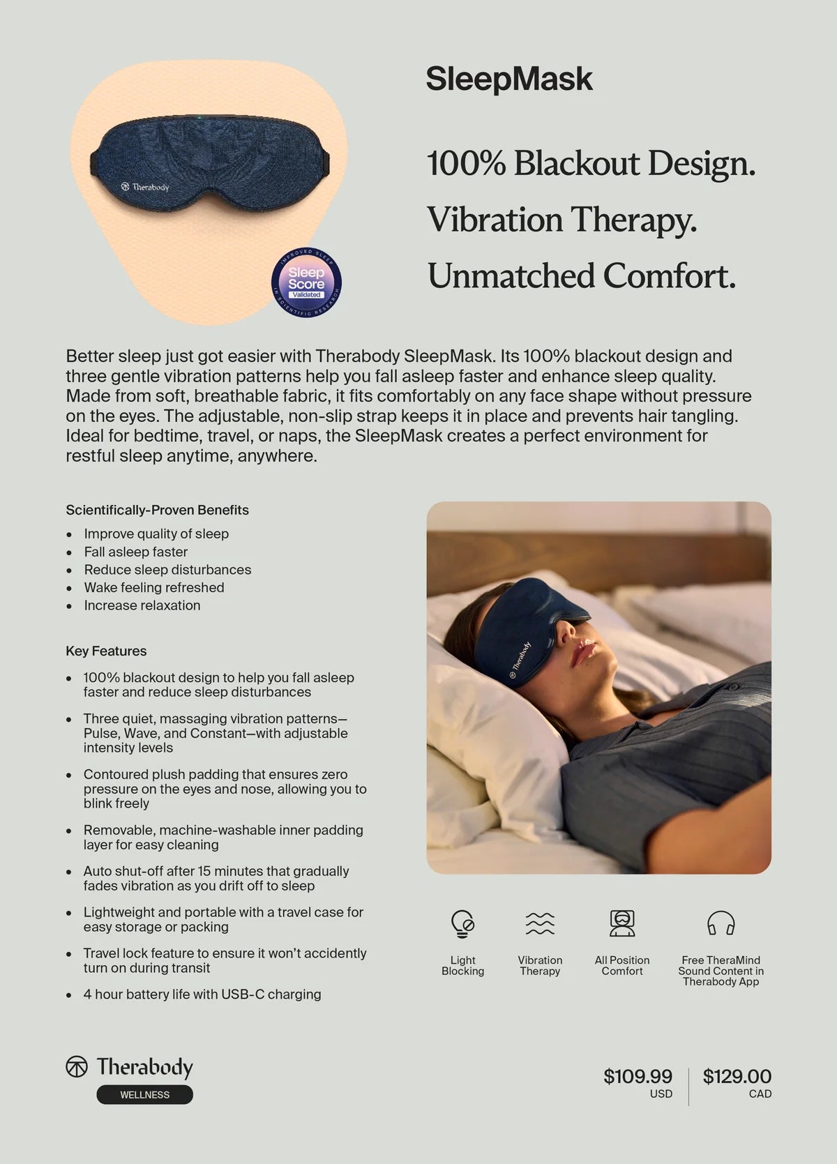 Sleep Mask  FDA Registered