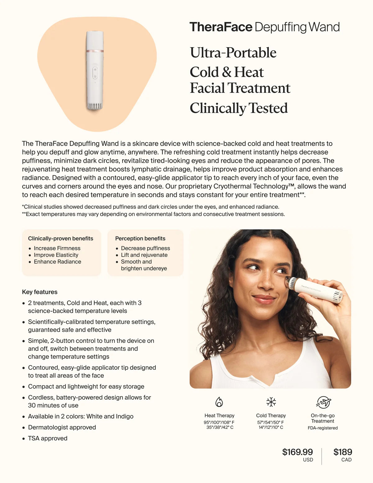 TheraFace Depuffing Wand - FDA Registered