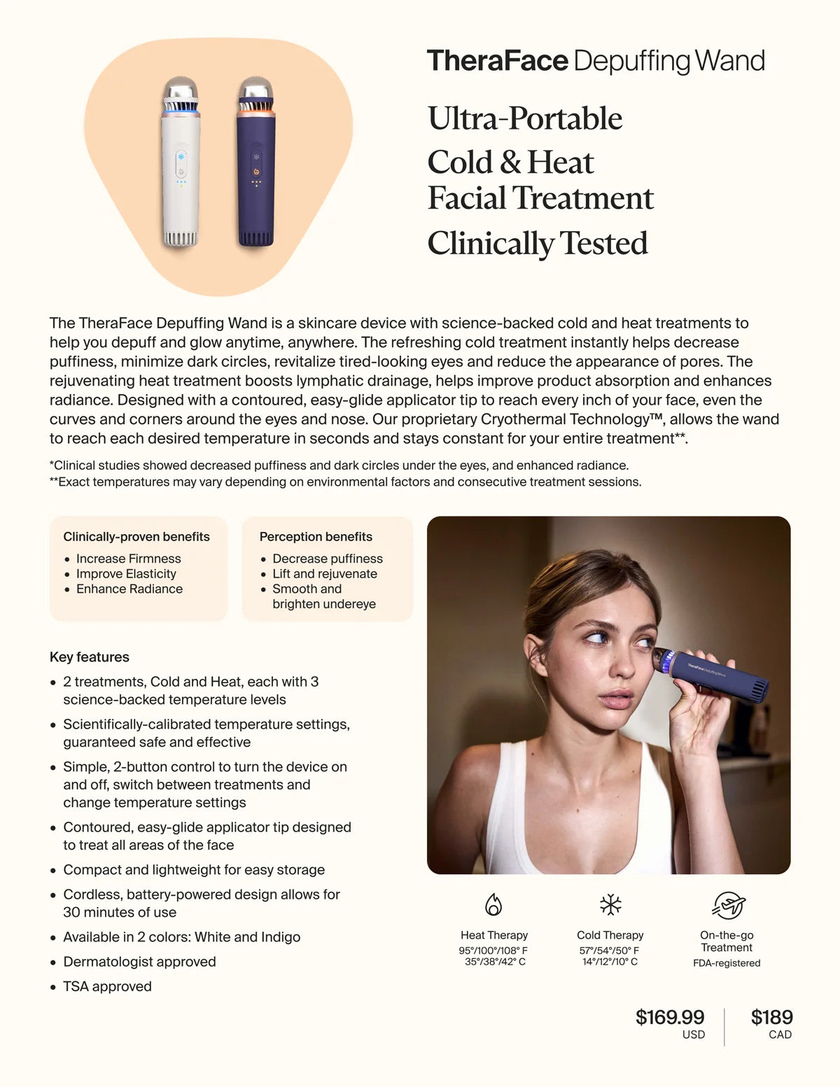 TheraFace Depuffing Wand - FDA Registered